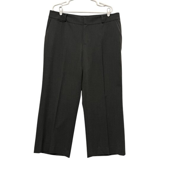 Lauren Ralph Lauren women’s wool pants Gray Size 16W Pockets Zipper Wide Leg - Picture 1 of 10
